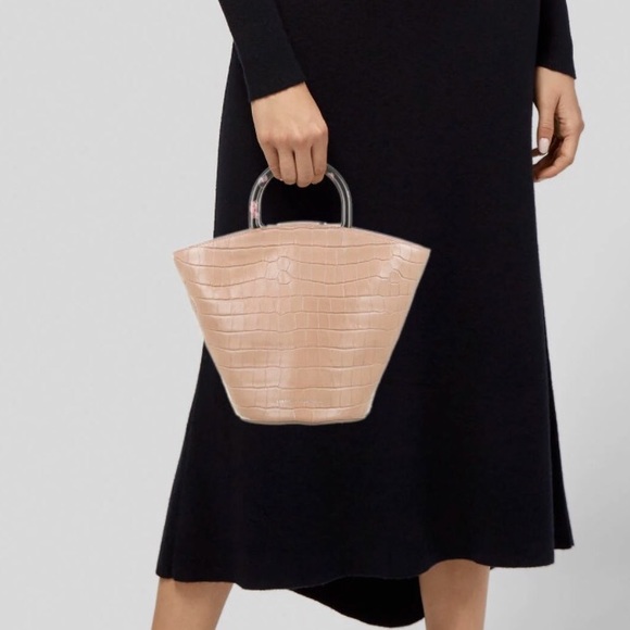 Loeffler Randall Croc Embossed Bucket Bag - Picture 2 of 5